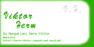 viktor herm business card